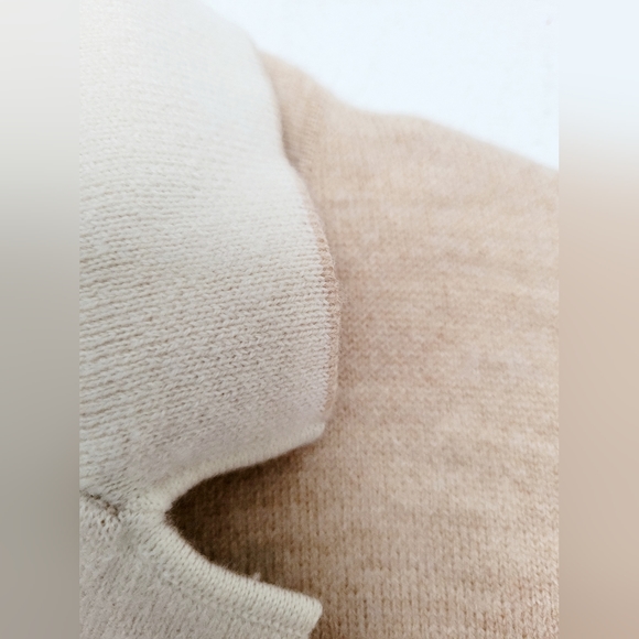 $189 Talbots Women's Pure Merino Wool Open Front Cardigan Tan/Cream XS - Picture 9 of 14